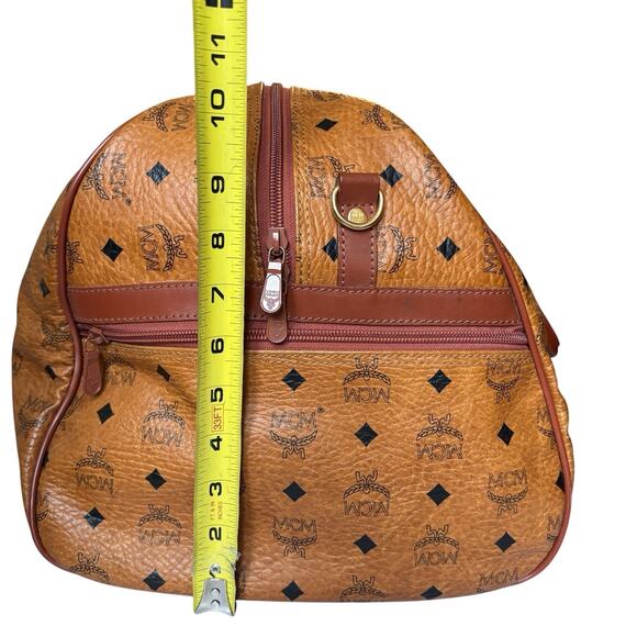 Authentic MCM Visetos brown 2Way Boston Duffel Tavel bag Made In Germany 22” BIG - Picture 4 of 16